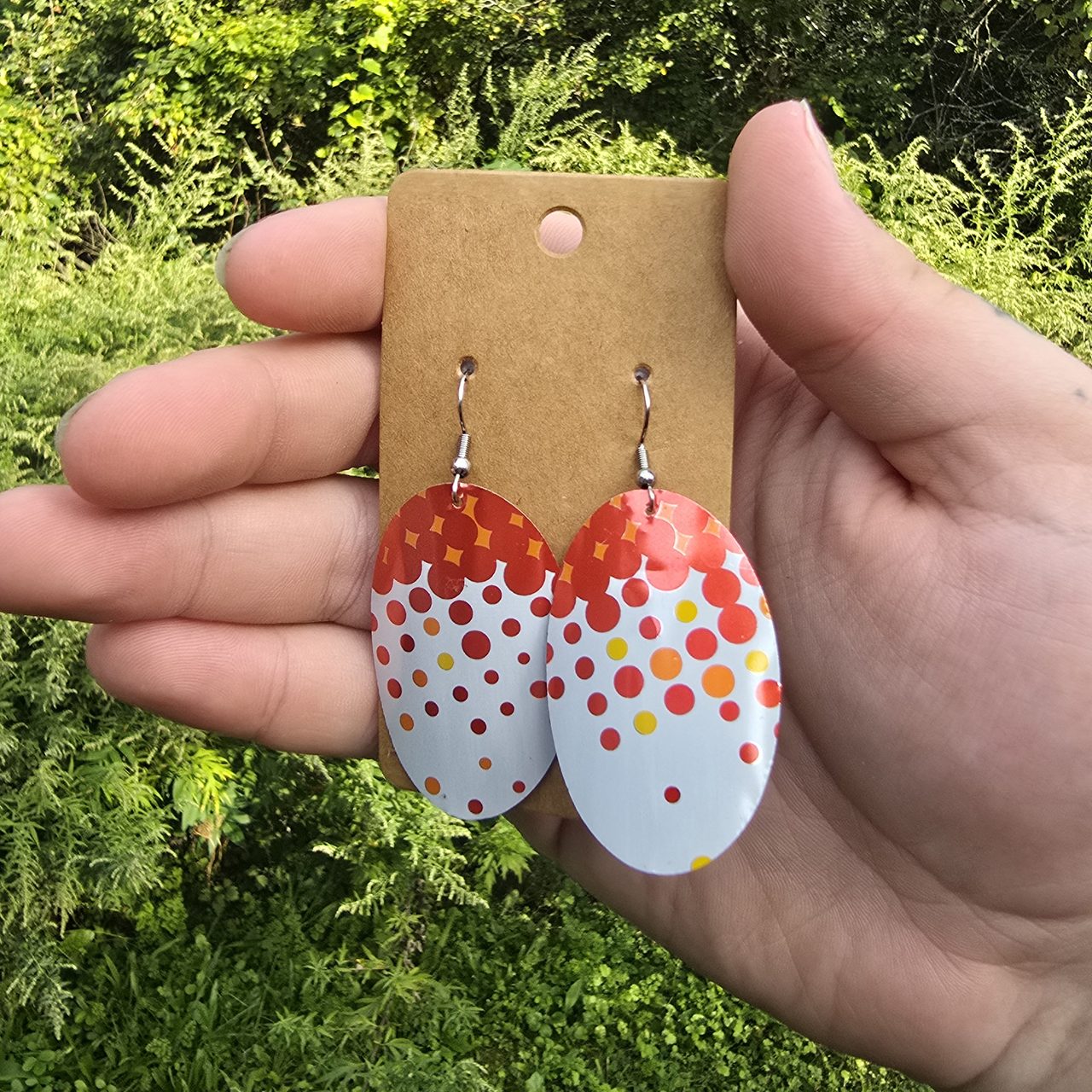 Orange Dot Ombre Earrings