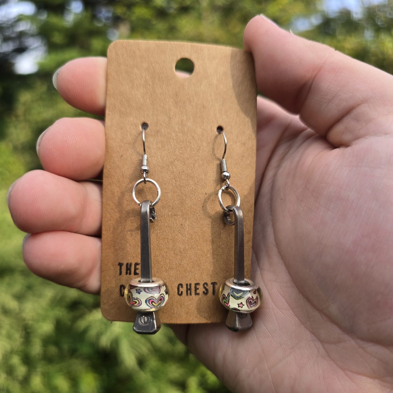 Heart Horseshoe Nail Earrings