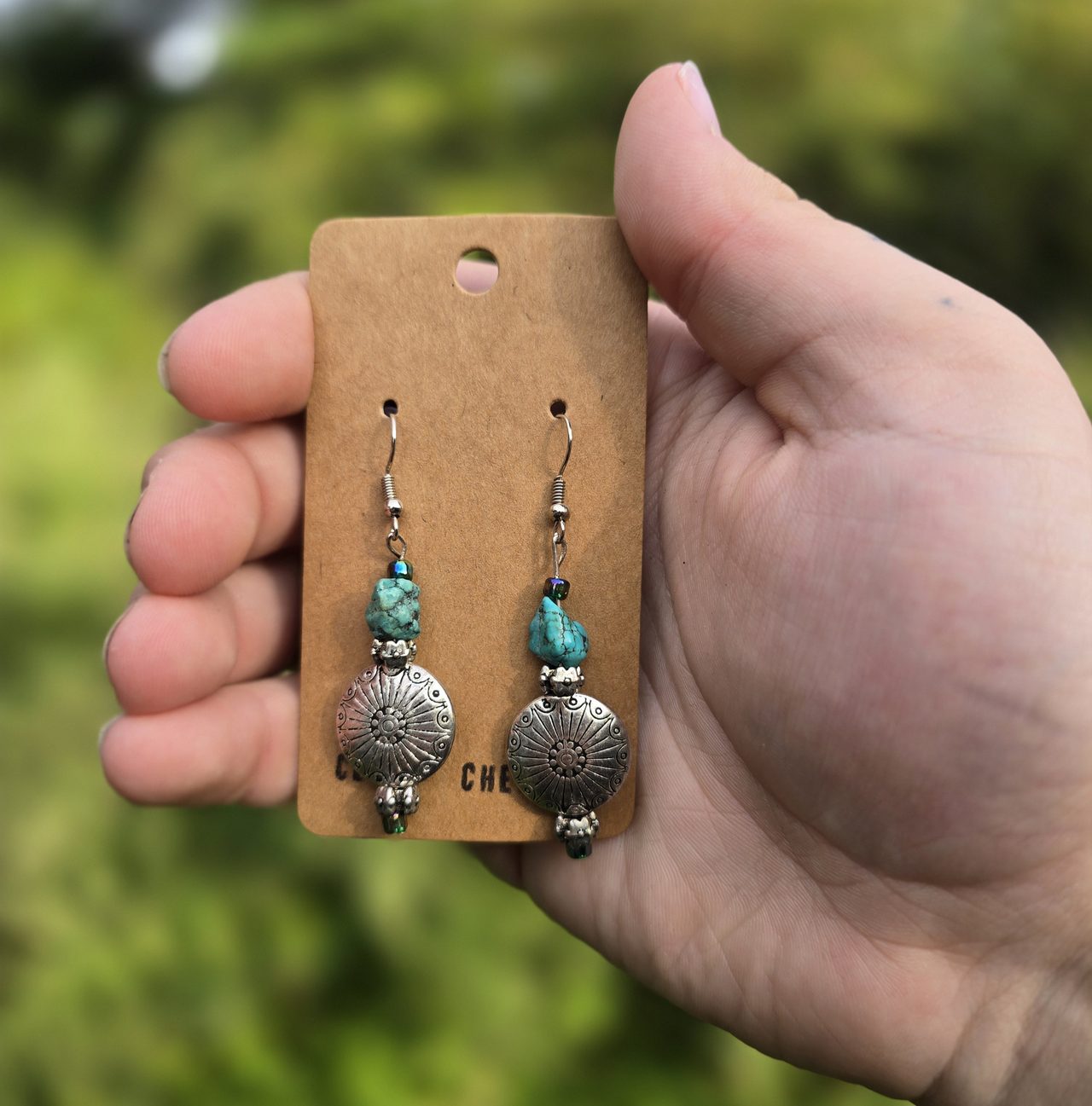 Western Inspired Turquoise Earrings