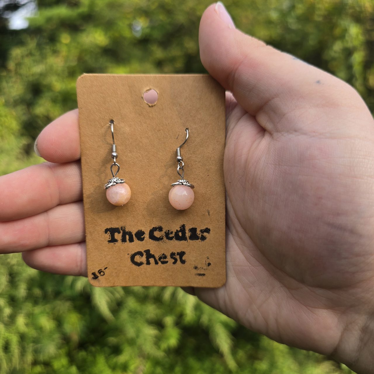 Pink Stone Earrings