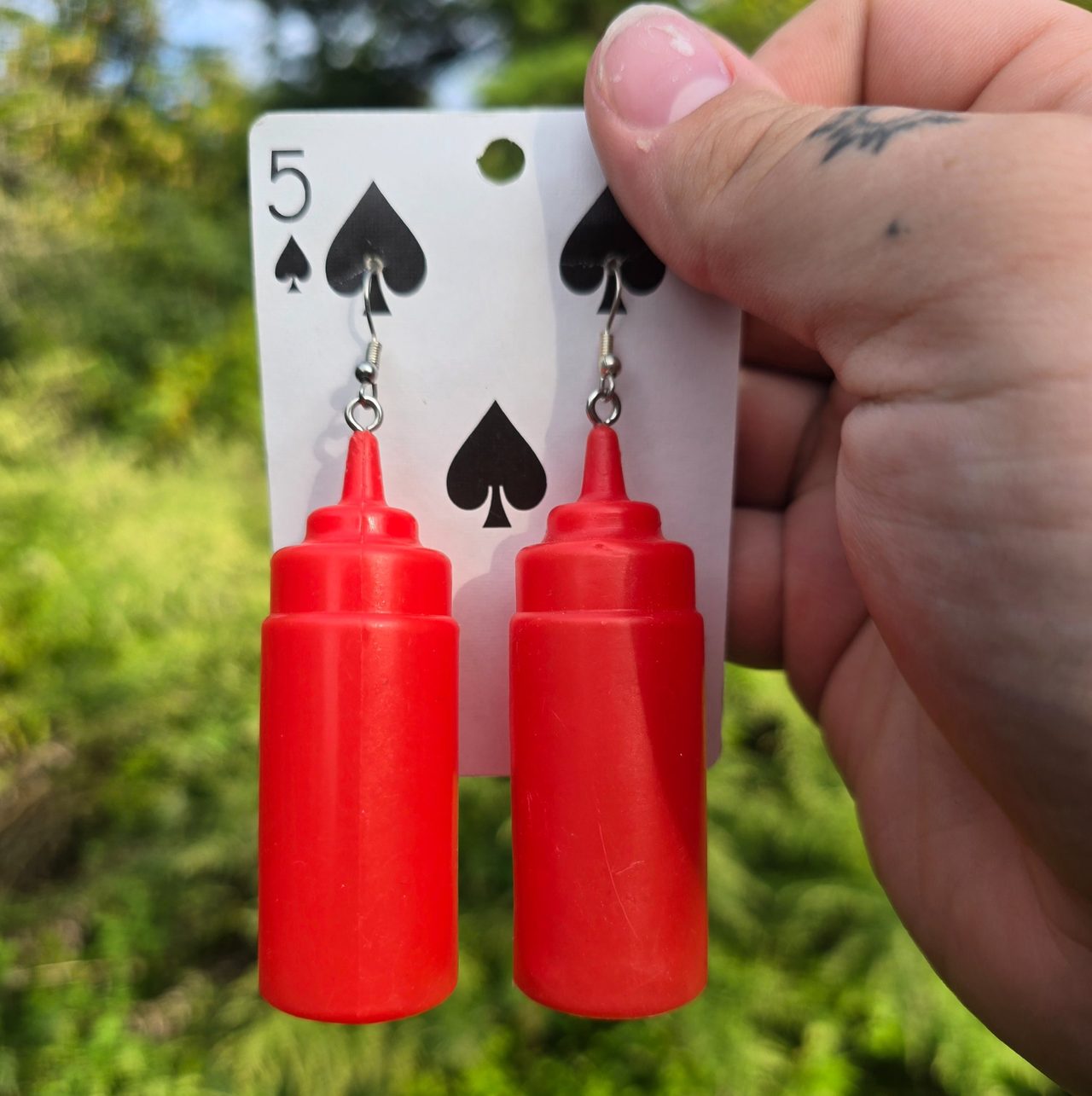 Ketchup Bottle Earrings